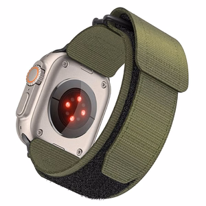 Hihna Apple Watch:lle Forcell F-Design FA05 nylon tarranauha 38 / 40 / 41 mm vihreä