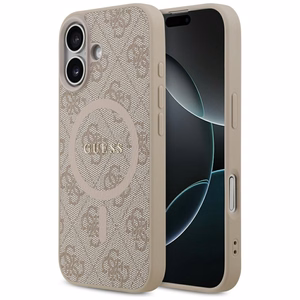 Guess 4G Ring Classic Logo MagSafe Suojakuori iPhone 17 - Vaaleanpunainen