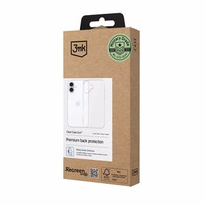 3mk Clear Case Eco Suojakuori Apple iPhone 16 Plus:lle - läpinäkyvä