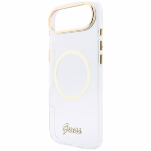 Guess IML Script Metal MagSafe Case for iPhone Air - Clear