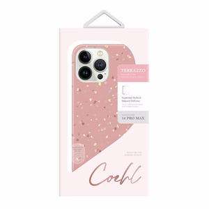 Uniq Coehl Terrazzo kotelo iPhone 14 Pro Max - vaaleanpunainen