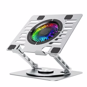 Wozinsky WDCX-X16-AS CoolBase RGB 360° Jäähdytysteline Kannettavalle Tietokoneelle ja Tabletille - Hopea