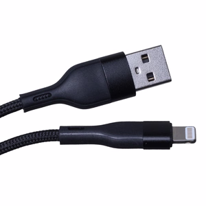 Maxlife MXUC-07 cable USB - Lightning 1,0 m 2,4A black nylon