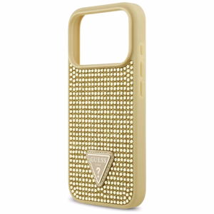 Guess Rhinestone Triangle Logo suojakuori iPhone 17 Pro - kulta