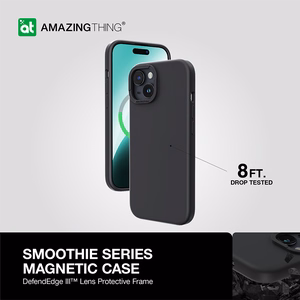 Amazing Thing Smoothie Magsafe Suojakuori 8FT IP156.7SMBK iPhone 15 Plus:lle musta