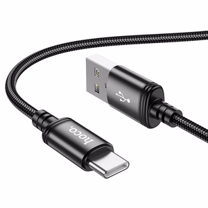 Kaapeli USB-A - USB-C Hoco 3A 1 m X89 musta