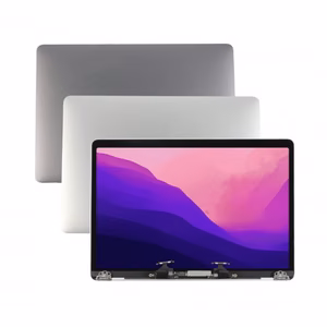 LCD-näyttö täydellisellä kotelolla Macbook Pro 13" M1 (2020) / Pro 13" M2 (2022) (A2338) -laitteelle, hopeinen