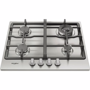 Whirlpool TGML 661 IX R -integroitava ruostumattomasta teräksestä valmistettu kaasukeittotaso, 58 cm, 4 keittoaluetta