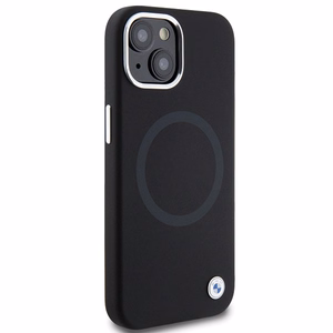 BMW Signature Liquid Silikoninen MagSafe Suojakuori iPhone 15 Plus:lle - musta