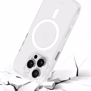 Liavec Glossy Magsafe Kirkas Suojakuori iPhone 16 Pro Max:lle valkoinen