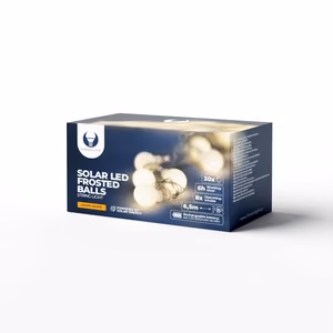 Valoketju aurinko LED FROSTED BALLS SFB61 6,5m 30 palloa lämmin valkoinen Forever Light