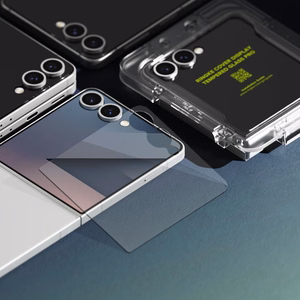 Ringke Cover Display Easy Slide Karkaistu lasi 2 kpl Samsung Galaxy Z Flip 7:lle - Läpinäkyvä