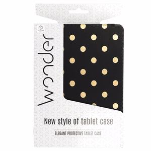 Wonder Canvas Tabletin suojakuori 13 tuumaa kultainen polka-dot