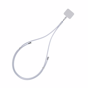 3mk EasyClip puhelimen kaulahihna, harmaa (hopeanväriset osat)