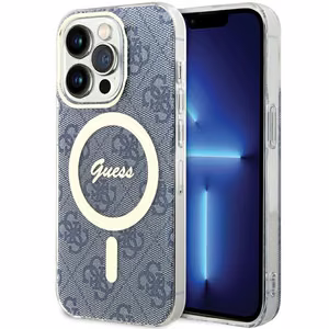 Guess IML 4G MagSafe Suojakuori iPhone 15 Pro:lle - sininen