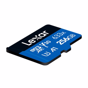 Lexar High-Performance 633x microSDXC 256 GB -muistikortti + SD-sovitin