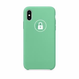 Puhelimen suojakuori Silicone Case iPhone X (XS) / Spearmint / pakkauksessa