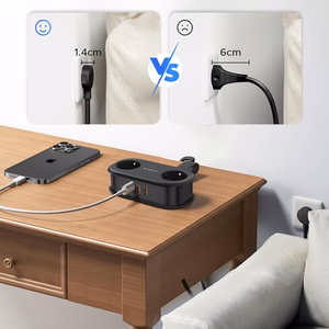 Orico APP 15.5W 5in1 jatkojohto 2x AC + 2x USB-A + 1x USB-C - musta
