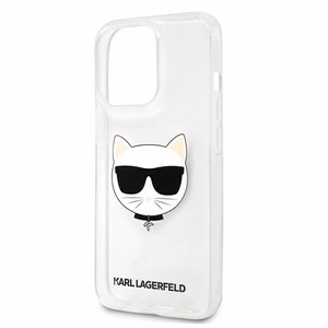 Karl Lagerfeld Choupette Head kotelo iPhone 13 Pro Max - läpinäkyvä