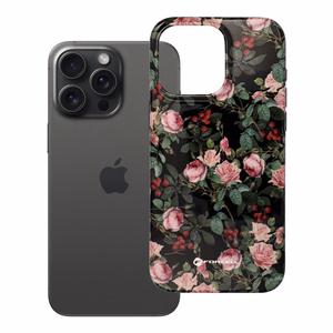 Case for iPhone 15 PRO MAX Forcell F-Protect Mirage compatible with Magsafe Military Drop-Test rose drama