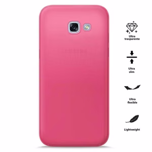 PURO 0.3 Nude suojakuori Samsung Galaxy A3 (2017) -laitteelle, fluoresoiva vaaleanpunainen