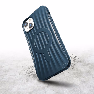 Raptic X-Doria Clutch Case iPhone 14 Plus MagSafe takakuori sininen