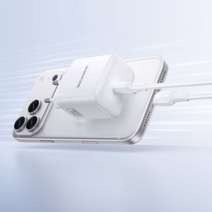 Borofone verkkolaturi BN33 Fuente GaN Type C - QC3.0 PD 40W ja Type C - Type C -kaapeli valkoinen