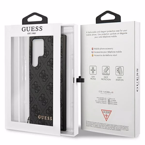 Guess 4G Charms Collection -kotelo Samsung Galaxy S24 Ultra - musta