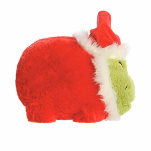 Grinch Spudsters -pehmolelu/tyyny joulupukin asussa, 25 cm