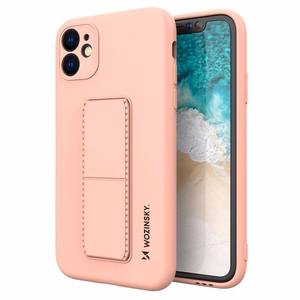 Wozinsky Kickstand Case silikoni tapauksessa jalusta Samsung Galaxy A32 5G vaaleanpunainen vaaleanpunainen