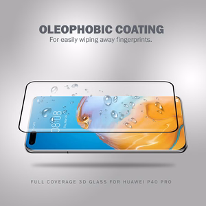 Crong 3D Armour Glass 9H full-screen tempered-glass protector for Huawei P40 Pro with installation frame