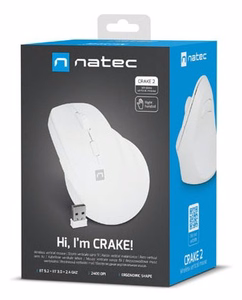 NATEC Crake 2 hiiri Yleinen Oikeakätinen RF Langaton + Bluetooth Optinen 2400 DPI