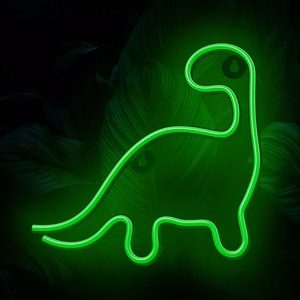 Neon LED valo DINOSAUR vihreä NNE01 Neolia