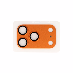 Karkaistu lasi Tel Protect 95% AR+AF, täysmetallinen kamerasuoja iPhone 17 Pro -kameralle, oranssi (kamerasaareke)