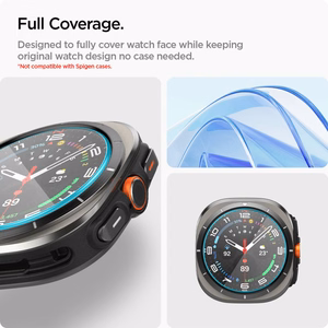 Spigen Glas.TR EZ Fit -karkaistu lasi Samsung Galaxy Watch Ultra (47mm):lle - kirkas (2 kpl)