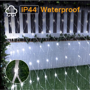 LED-valoverho (120 lamppua) 1,5M x1,5M kylmä valkoinen