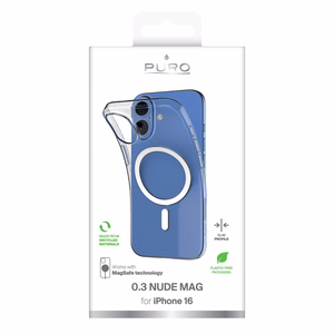 Puro 03 Mag MagSafe silikonisuoja iPhone 16 - kirkas