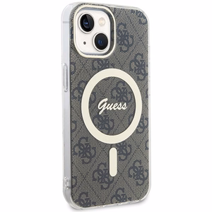 Guess IML 4G MagSafe suojakuori iPhone 15:lle - ruskea