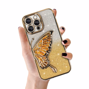 Tel Protect Butterfly Water Suojakuori iPhone 17:lle kultainen