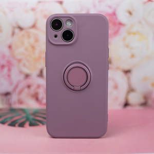 Puhelimen suojakuori sormipidikkeellä iPhone 15 Pro 6,1' vaaleanvioletti