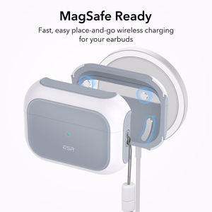 ESR Orbit Halolock MagSafe-suojakuori Apple AirPods Pro 1 / 2:lle - valkoinen