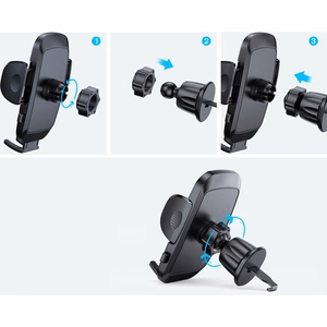 Autopuhelinteline Joyroom JR-ZS259 (ilmaventtiili) musta