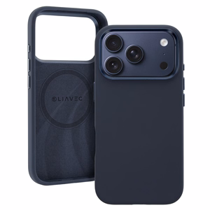 Liavec Silky suojakuori metallisella kamerakehyksellä Iphone 17 Pro Max -puhelimelle laivastonsininen