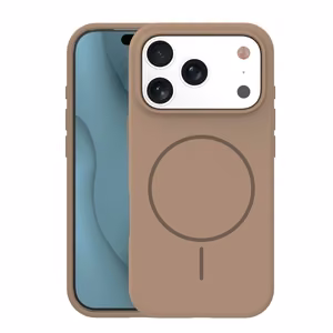 Silikoninen ohut magneettinen suojakuori iPhone 17 Pro Max 6,9 ruskea