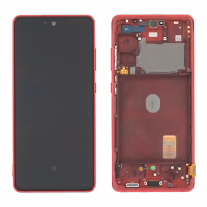 LCD-näyttö Samsung G780/G781 S20 FE kosketusnäytöllä ja kehyksellä Cloud Red alkuperäinen (service pack)