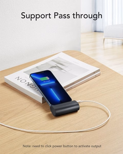 Ulkoinen akku Veger PlugOn (W0556P) PD QC3.0 3A 20W 5000 mAh sisäänrakennetulla Lightning-liittimellä musta