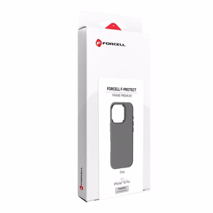 Case for iPhone 16 PRO Forcell F-Protect Frame Premium compatible with Magsafe gray