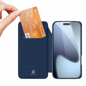 Dux Ducis SKIN PRO lompakkosuojakuori iPhone 17 Pro sininen