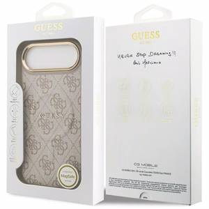 Guess 4G PU Classic Logo MagSafe suojakuori iPhone 17 Air:lle - vaaleanpunainen