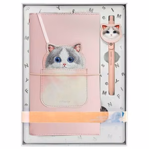 NIMMY set 2in1 notebook + pen BIG EYED PET 2.0 Cat pink